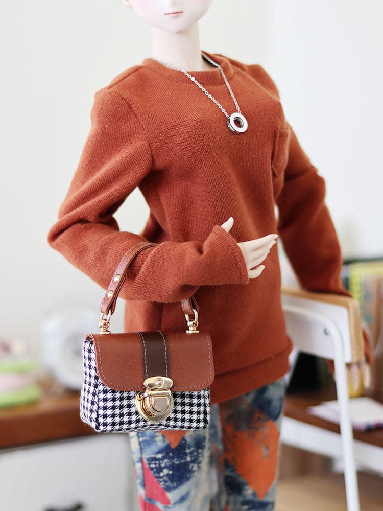 【1PinFun】手提肩背包 千鳥駝 / BJD 1/3 SD DD OB50 AZONE AZO2 AngelPhilia - 紀物書館+JiWu Bookstore