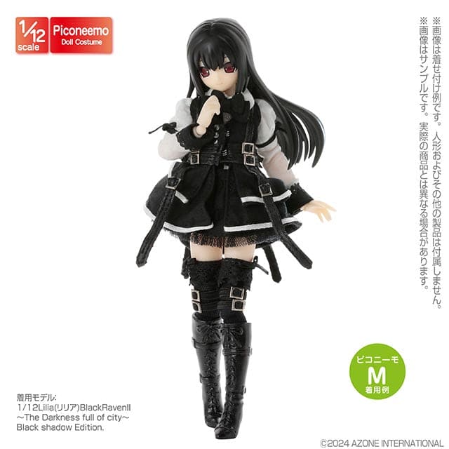 【AZONE】Lilia BlackRavenII 長靴 ~The Darkness full of city~ / picconeemo S M 12分 1/12 - 紀物書館+JiWu Bookstore