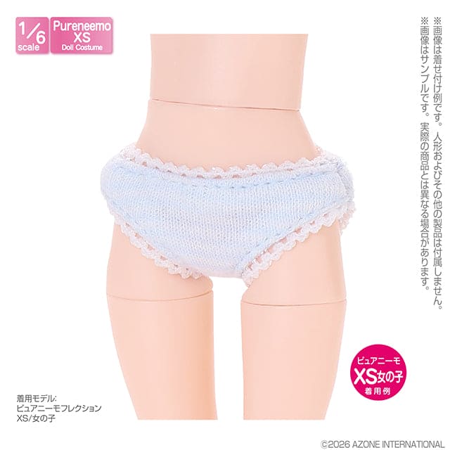 【AZONE】PNXS 蕾絲內褲 2入組 預購 / Pureneemo ruruko OB22 藍豆豆 - 紀物書館+JiWu Bookstore