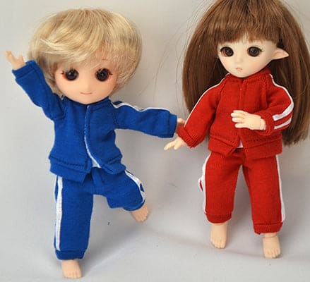 【PARABOX】運動服套組 紅 / OBITSU OB11 Azone Picconeemo SugarCups - 紀物書館+JiWu Bookstore