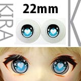 【PARABOX】Cartoon Twinkle Acrylic Doll Eyes Heart Design 22mm / MDD Dollfie Dream 1/4 BJD