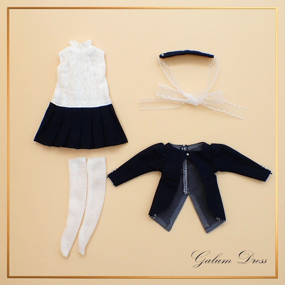 【Licca Castle】Galum Collection 18 皺褶洋裝套組 / 22cm Pureneemo OB22 ruruko