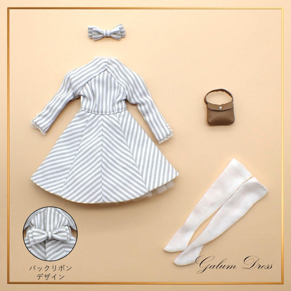 【Licca Castle】Galum Collection 9 條紋洋裝套組 / 27cm momoko MISAKI Jenny