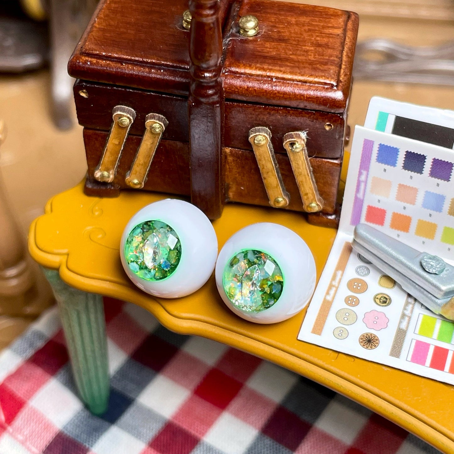 【Dear My Lady】半樹脂閃眼 哈密瓜 星辰貓瞳 / 12mm BJD kumukuku AngelPhilia - 紀物書館+JiWu Bookstore