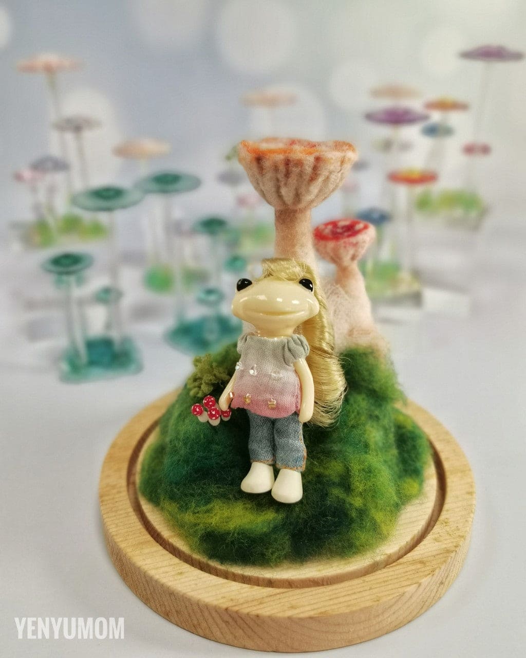 【Yenyumom】Hand Dyed Top & Trousers Set / Furtune Wanda Friends Wonder Frog - 紀物書館+JiWu Bookstore