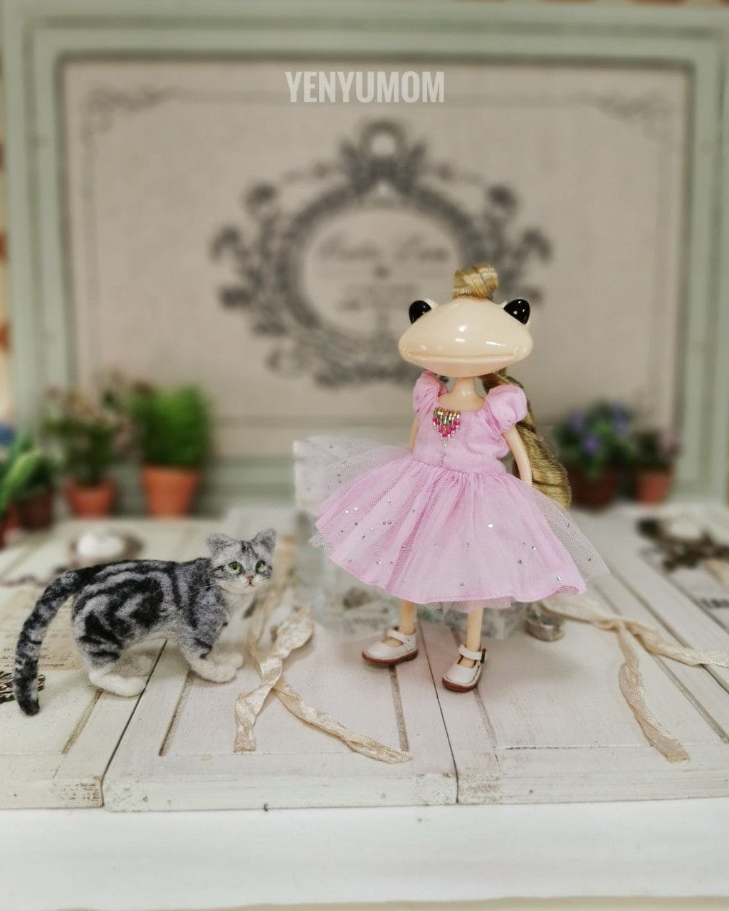 【Yenyumom】Sakura Pink Embroidery Dress Set / Wanda Friend Middie Blythe