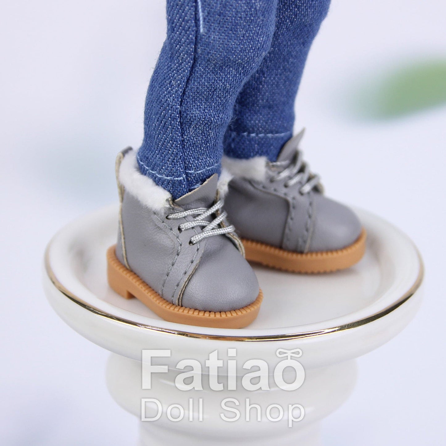 【Fatiao Doll Shop】毛邊馬丁靴 多色 / BJD 8分 Azone PNXS PNS ruruko - 紀物書館+JiWu Bookstore