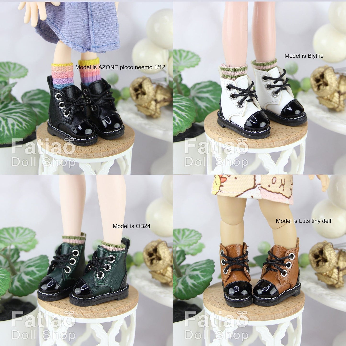 【Fatiao Doll Shop】綁帶馬丁靴 / OB22~OB26 AZONE PNXS~M iMda 1.7 - 紀物書館+JiWu Bookstore