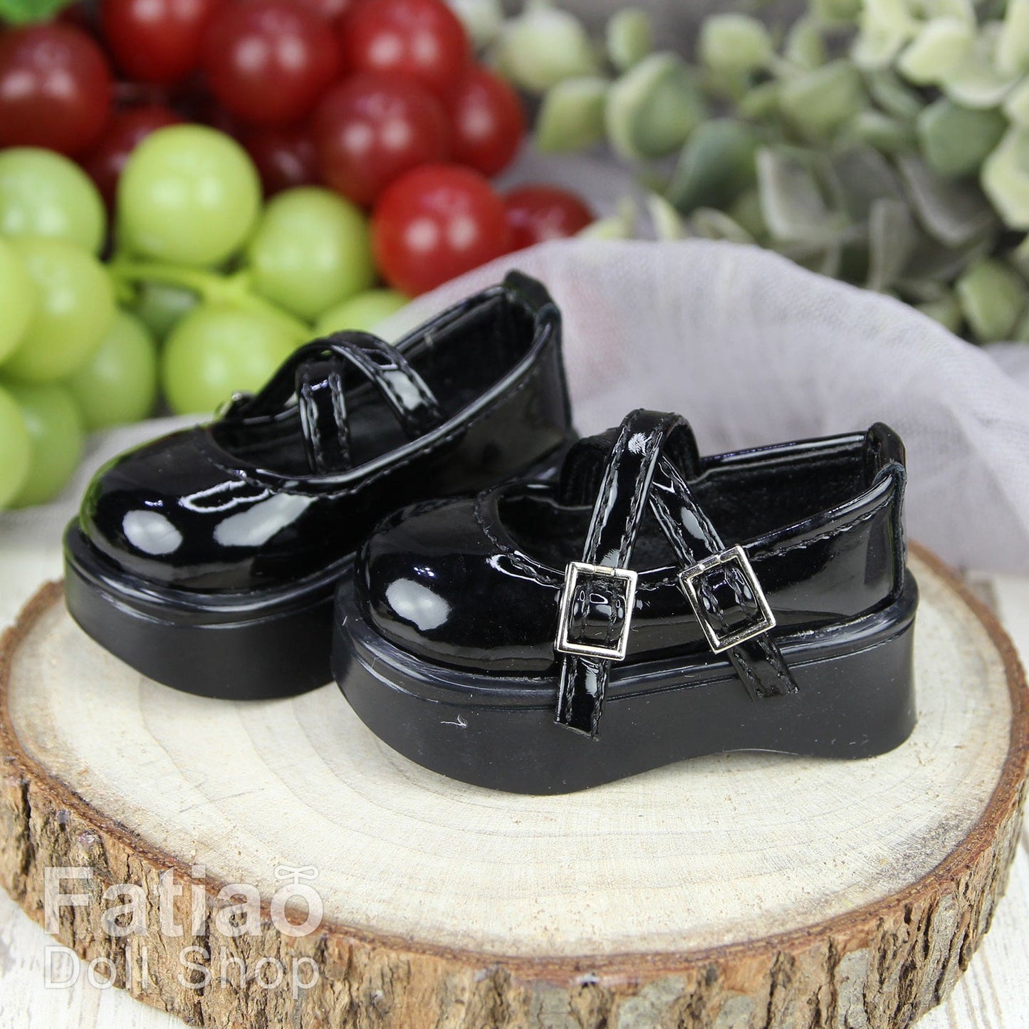 【Fatiao Doll Shop】交叉釦帶厚底娃娃鞋 B01 多色 / BJD 4分 MSD MDD AZONE - 紀物書館+JiWu Bookstore