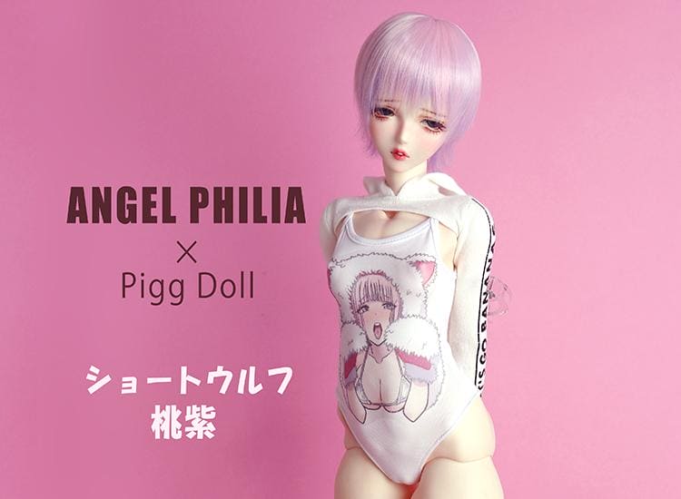 【Angel Philia】Pigg Doll 聯名款 假髮 6吋 短狼尾 - 紀物書館+JiWu Bookstore