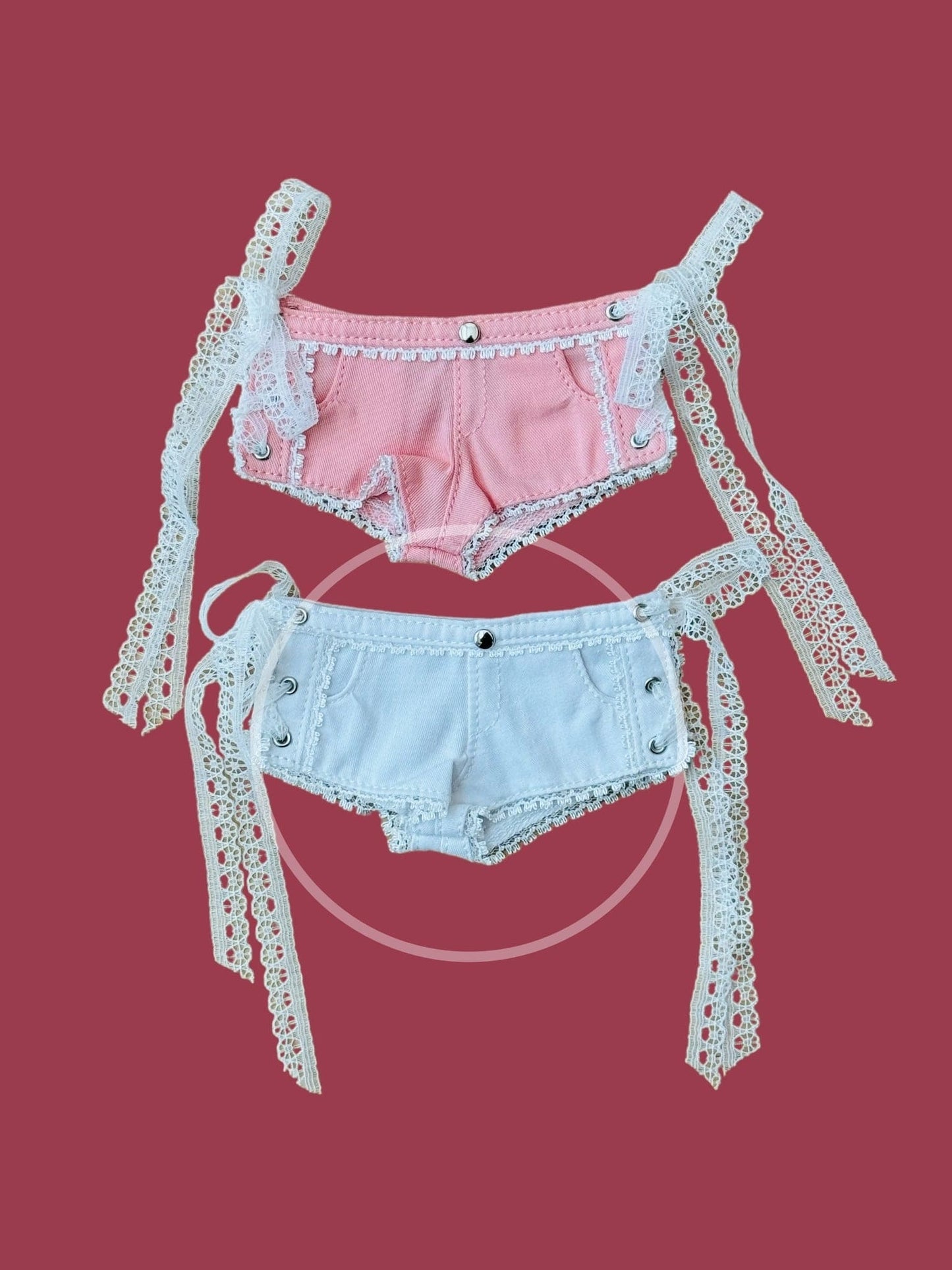 【Oshare Iikodo】薔薇密教 蕾絲綁帶熱褲 多色 / Angel Philia DD - 紀物書館+JiWu Bookstore