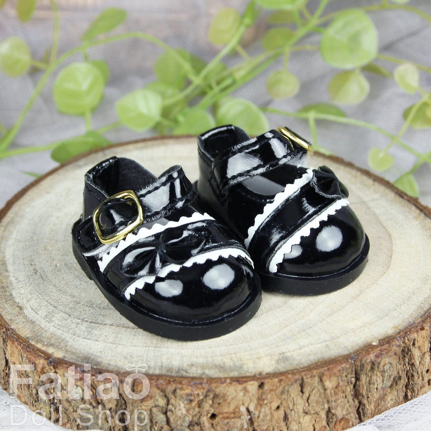 【Fataio Doll Shop】花邊蝴蝶結皮鞋 多色 / 棉花娃 20cm