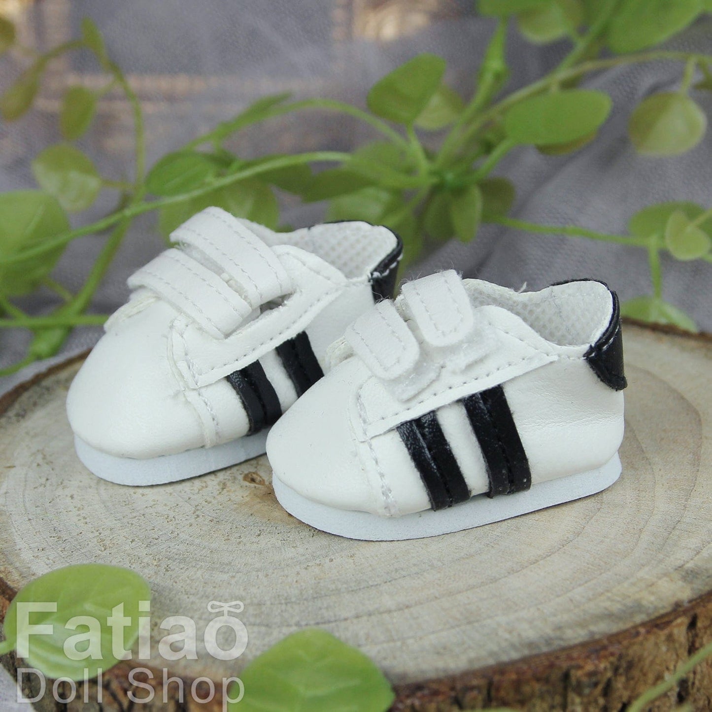 【Fataio Doll Shop】條紋黏扣帶運動鞋 / 棉花娃 20cm