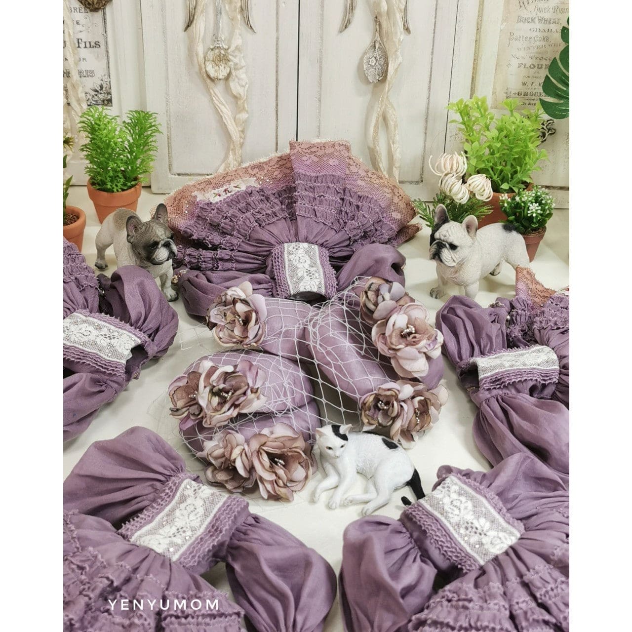 【Yenyumom】Wisteria Embroidery Dress Set / Neo Blythe OB24