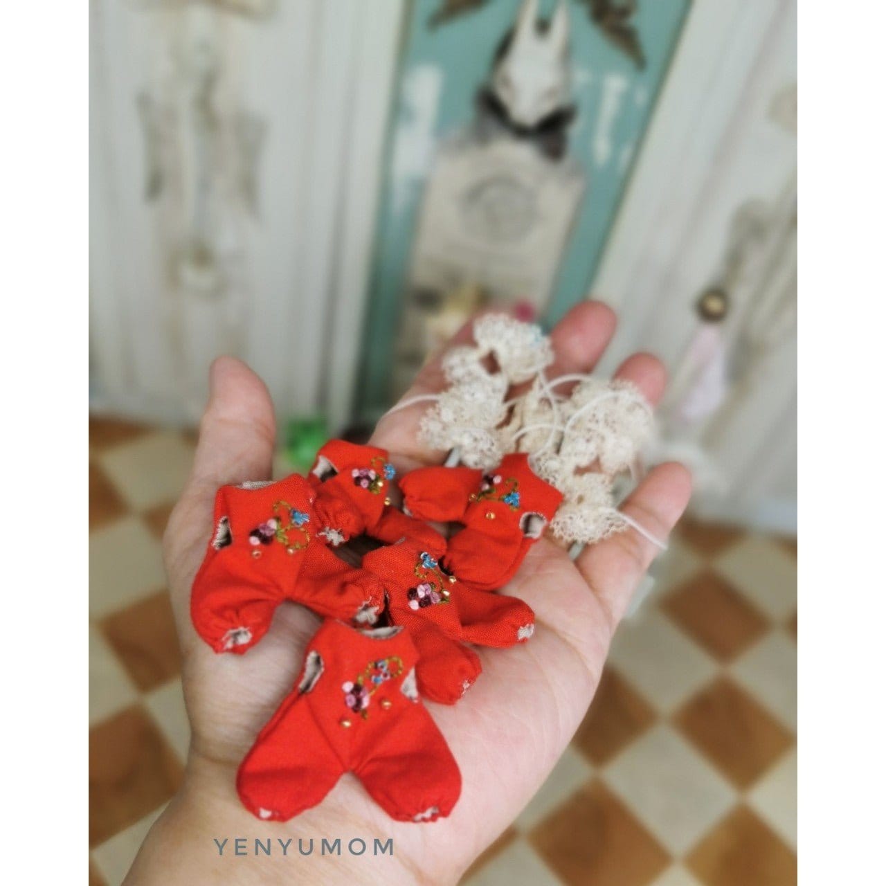 【Yenyumom】Red Rompers Set / Furtune Wanda Friends Wonder Frog