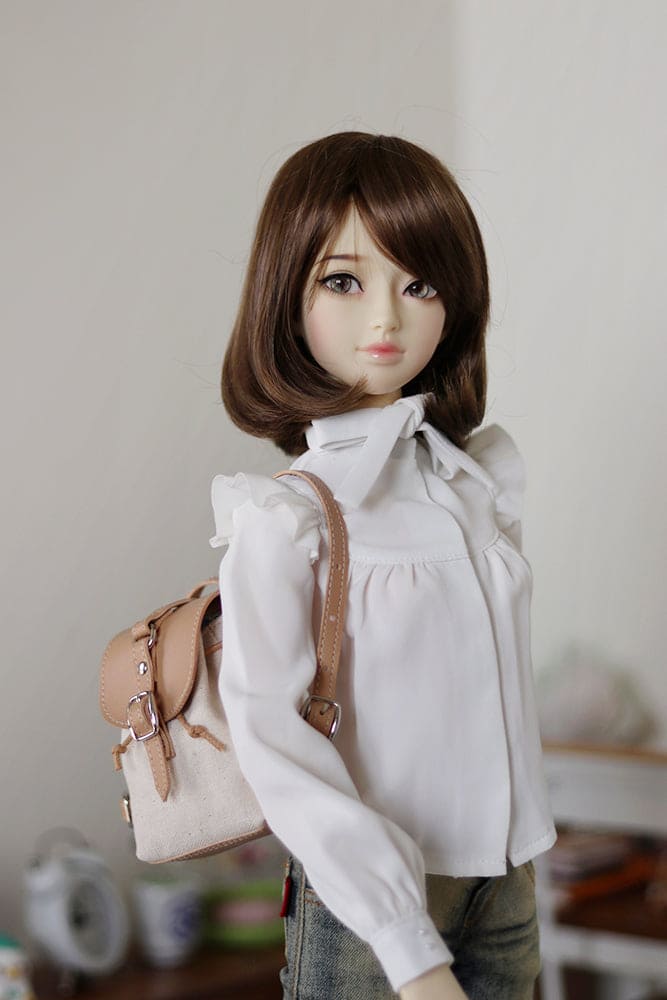 【1PinFun】バックパック ミルクティーベージュ/BJD 3点4点 SD DD MDD OB50 AZONE AZO2 AngelPhilia