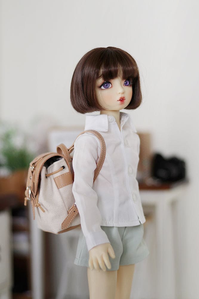 【1PinFun】バックパック ミルクティーベージュ/BJD 3点4点 SD DD MDD OB50 AZONE AZO2 AngelPhilia