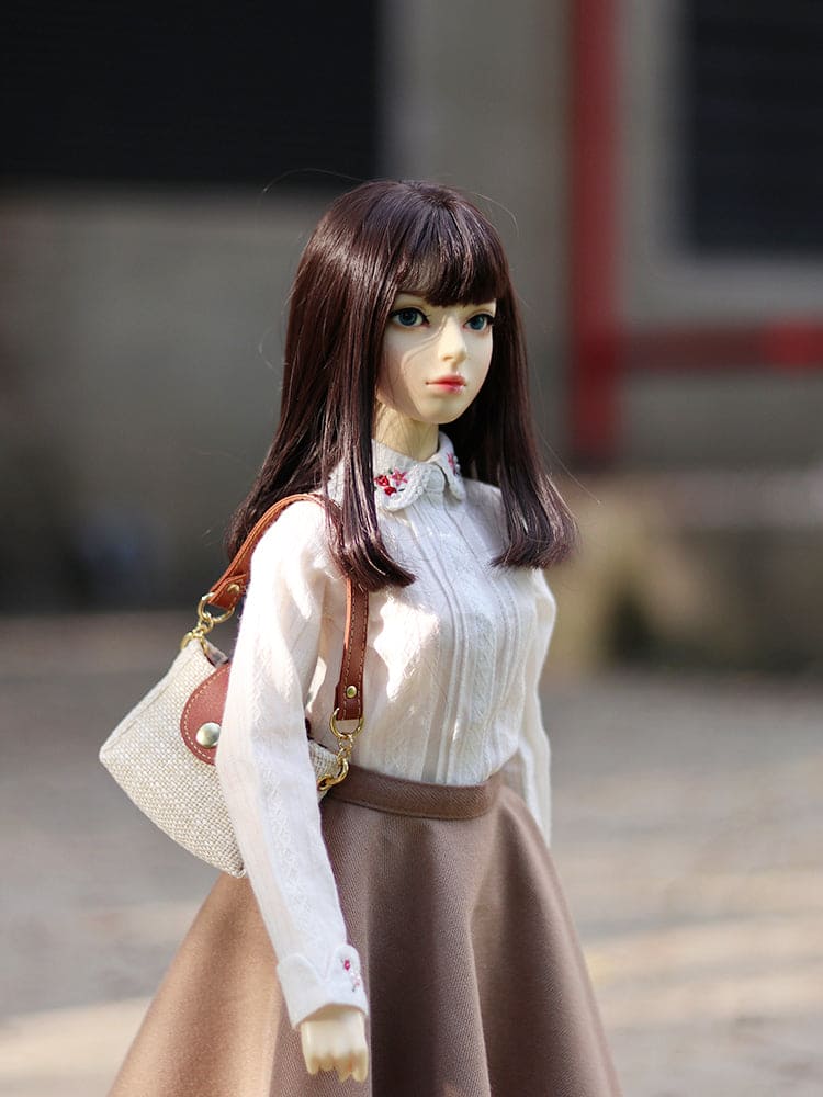 【1PinFun】肩背包 米駝 / BJD 3分 SD DD OB50 AZONE AZO2 AngelPhilia