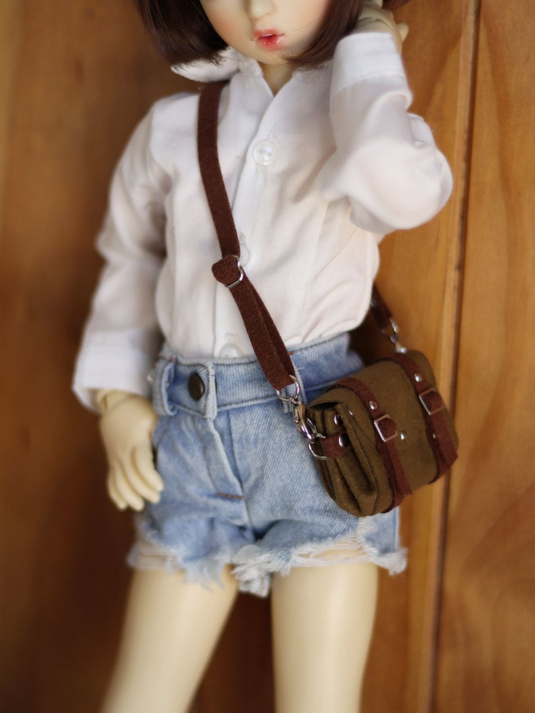 【1PinFun】雙帶肩背包 / BJD 1/4 MSD MDD AZO2 OB50 AngelPhilia momoko 六分之一男子 - 紀物書館+JiWu Bookstore