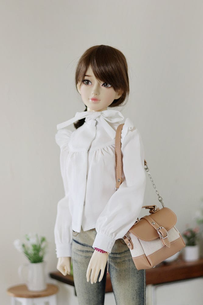 【1PinFun】Shoulder bag milk tea beige/BJD 3 points 4 points SD DD MDD OB50 AZONE AZO2 AngelPhilia