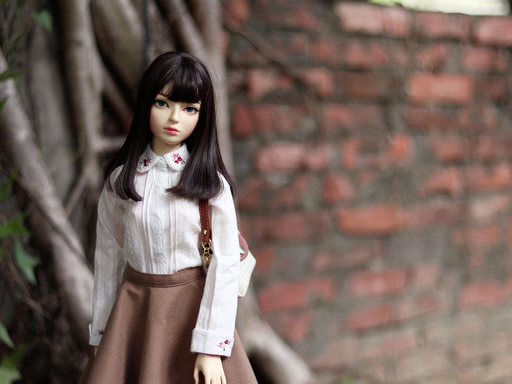 【1PinFun】肩背包 米駝 / BJD 3分 SD DD OB50 AZONE AZO2 AngelPhilia