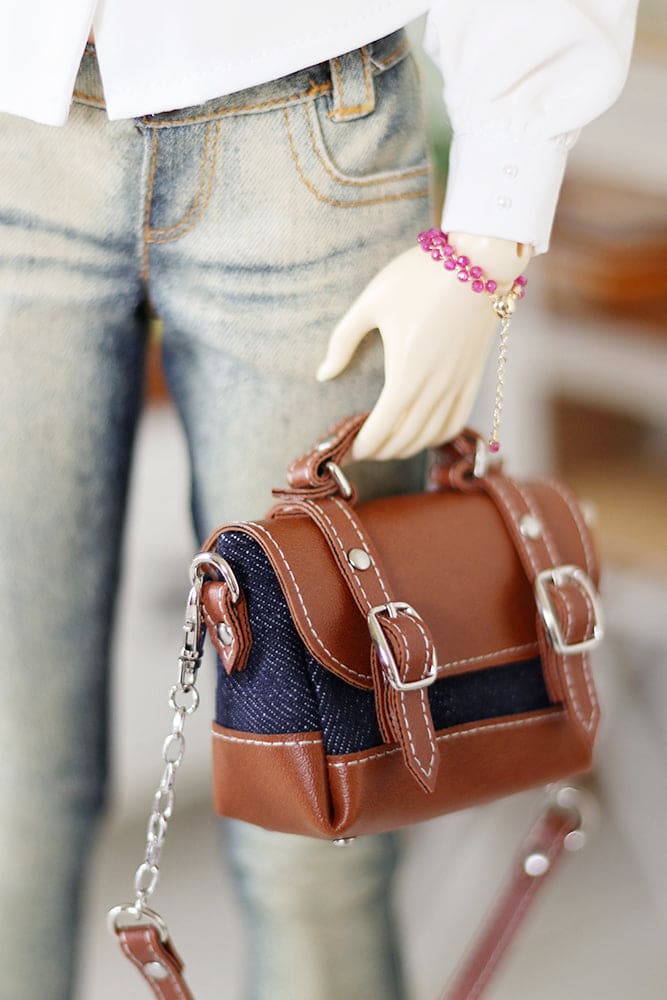 【1PinFun】shoulder bag denim camel/BJD 3 points SD DD OB50 AZONE AZO2 AngelPhilia