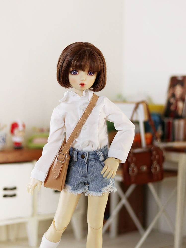 【1PinFun】オフショルダーバッグ ミルクティー/BJD 3分4分 SD DD MDD OB50 AZONE AZO2 AngelPhilia