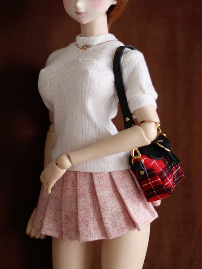 【1PinFun】格紋肩背包 多色 / 1/3 Dollfie Dream AZO2 Smart Doll