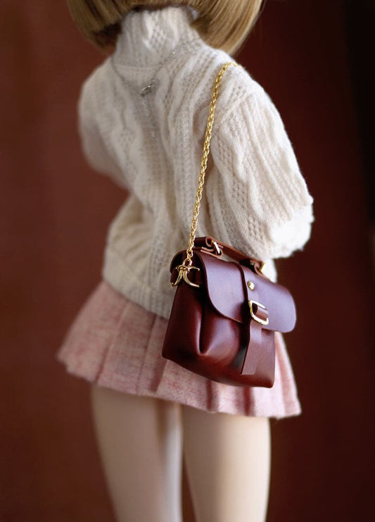 【1PinFun】肩背包 紅棕色 / 1/3 1/4 Dollfie Dream MDD AZO2 AngelPhilia - 紀物書館+JiWu Bookstore