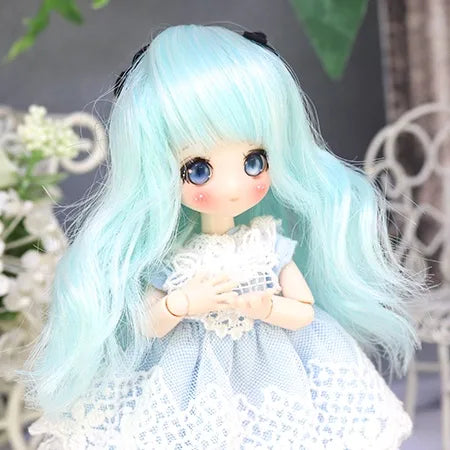 【Dollce】リボンウェーブ ベビーウィッグ マルチカラー / 4インチ SweetDoll オビツ OB11 球体関節人形 12分