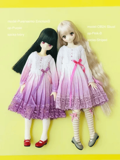 【TOKYO HORIZON】dollypara gradient hand-dyed dress/Pruneemo OB22 OB24