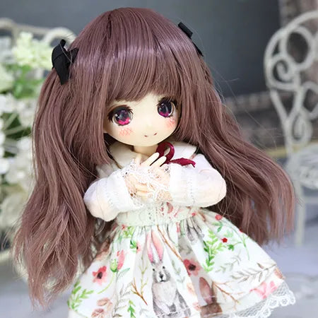 【Dollce】リボンウェーブ ベビーウィッグ マルチカラー / 4インチ SweetDoll オビツ OB11 球体関節人形 12分