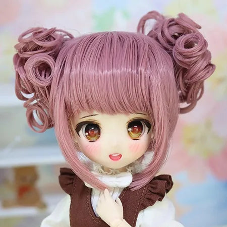 【Dollce】ツインテールカール ベビーウィッグ マルチカラー / 5インチ OB11 ねんどろいど 球体関節人形 iMda1.7 ufdoll 