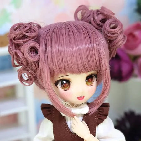 【Dollce】ツインテールカール ベビーウィッグ マルチカラー / 5インチ OB11 ねんどろいど 球体関節人形 iMda1.7 ufdoll 