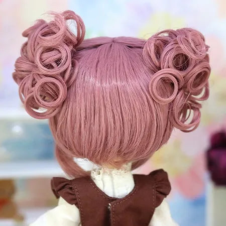 【Dollce】ツインテールカール ベビーウィッグ マルチカラー / 5インチ OB11 ねんどろいど 球体関節人形 iMda1.7 ufdoll 