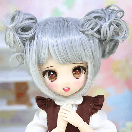 【Dollce】Twin tail curl 娃用假髮 多色 / 5吋 OB11 黏土人 BJD iMda1.7 ufdoll - 紀物書館+JiWu Bookstore