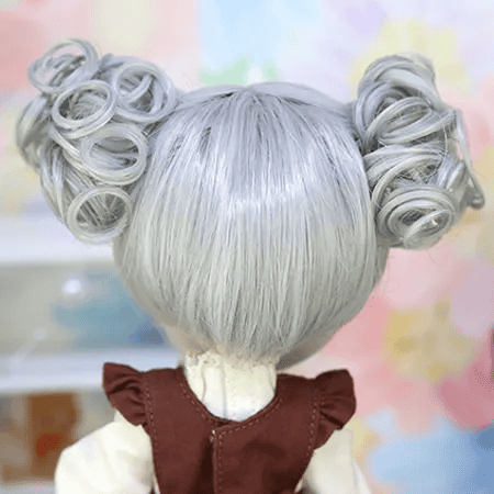 【Dollce】Twin tail curl 娃用假髮 多色 / 5吋 OB11 黏土人 BJD iMda1.7 ufdoll - 紀物書館+JiWu Bookstore
