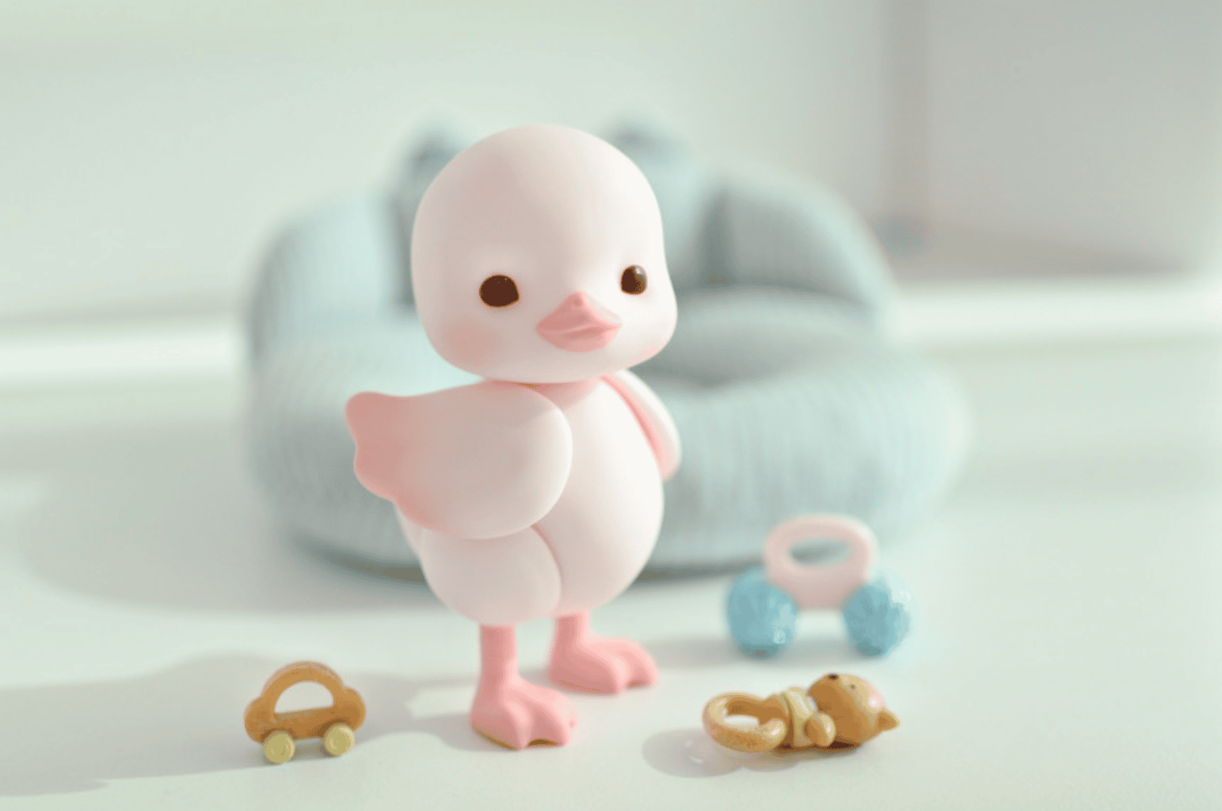 【GEPPETO FRIENDS】gfDolls little KKuming Duck 小鴨子 粉肌 / 現貨 - 紀物書館+JiWu Bookstore