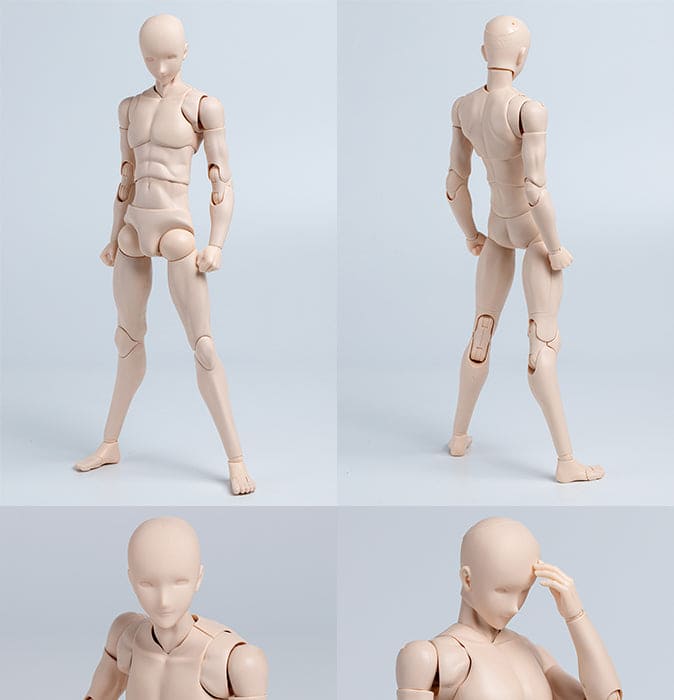 【OBITSU】OB30 30-02 single-head white muscle/Obitsu 30 one-sixth male illustrated soldier