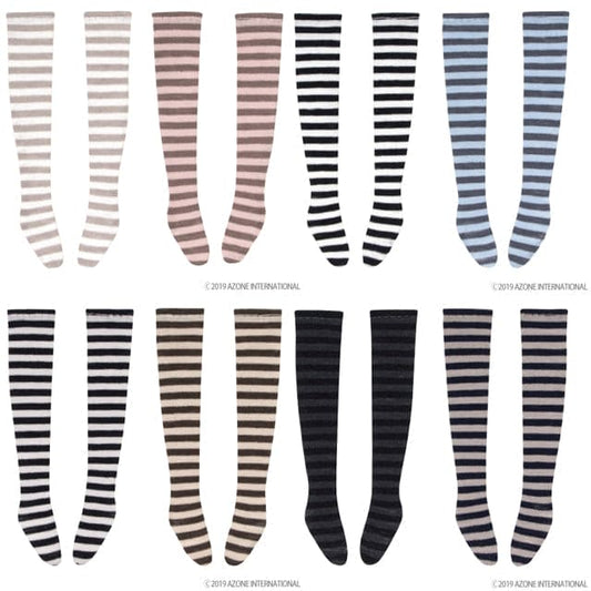 【AZONE】條紋及膝襪套組 多色 / Pureneemo ruruko OB22 momoko - 紀物書館+JiWu Bookstore