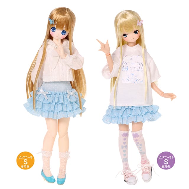 【AZONE】ドットフリルスカート2マルチカラー/AZONE ピュアニーモ OB22 OB24 ブライス モモコ