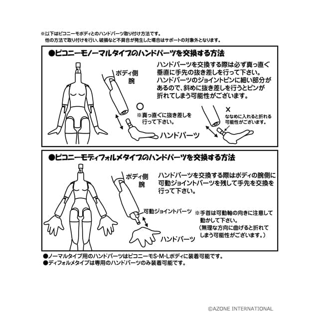 [AZONE] Picconeemo D female LL breasts, hands and feet small body/D female 12 minutes 1/12