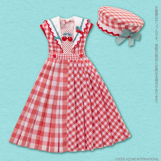 【AZONE】BonBons 櫻桃格紋套裝 4 款 / Blythe Pureneemo OB22 ruruko