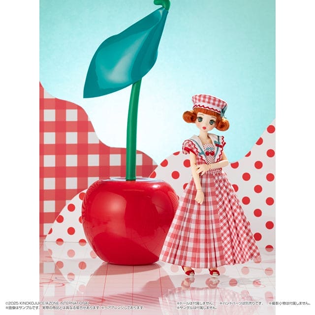 【AZONE】BonBons 櫻桃格紋套裝 4 款 / Blythe Pureneemo OB22 ruruko