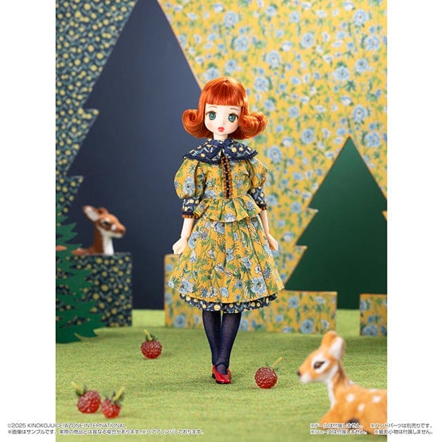 【AZONE】BonBons 復古花卉襯衫裙子套裝 2 款 預購 / Blythe Pureneemo OB22 ruruko