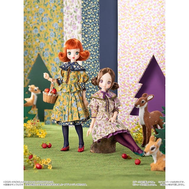 【AZONE】BonBons 復古花卉襯衫裙子套裝 2 款 預購 / Blythe Pureneemo OB22 ruruko