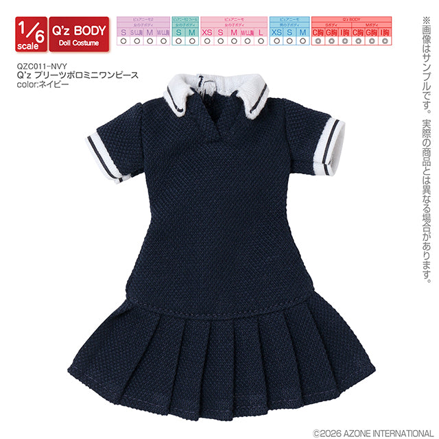 【AZONE】Q'z 百褶POLO洋裝 預購 / Pureneemo ruruko OB22 藍豆豆