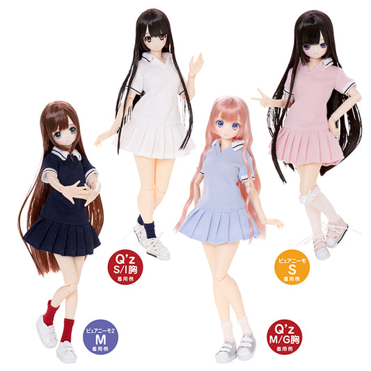 【AZONE】Q'z 百褶POLO洋裝 預購 / Pureneemo ruruko OB22 藍豆豆