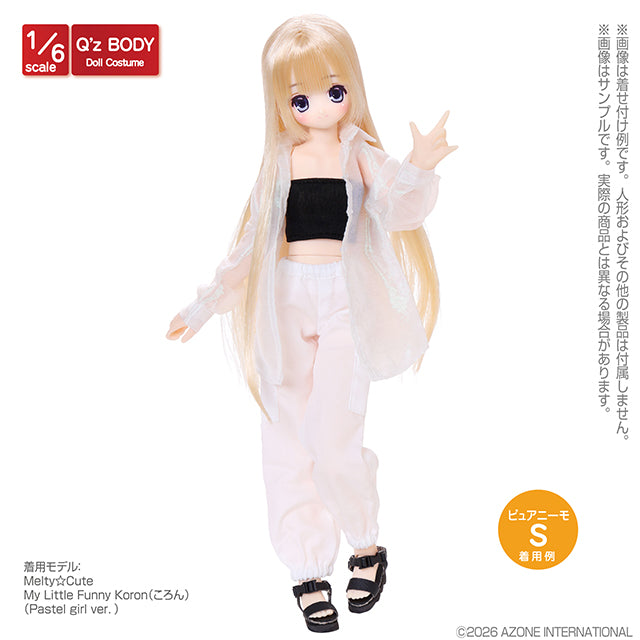 【AZONE】Q'z 透明襯衫 / Pureneemo ruruko OB24 藍豆豆