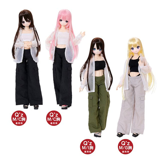 【AZONE】Q'z 寬版工裝褲 / Pureneemo ruruko OB24 藍豆豆